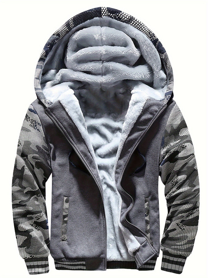 Men's Color Block Fleece Hoodie