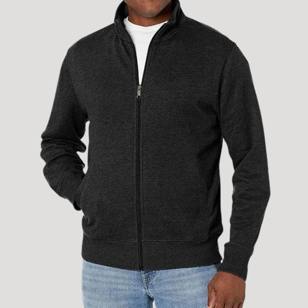 Men's Zip Front Stand Collar Jacket