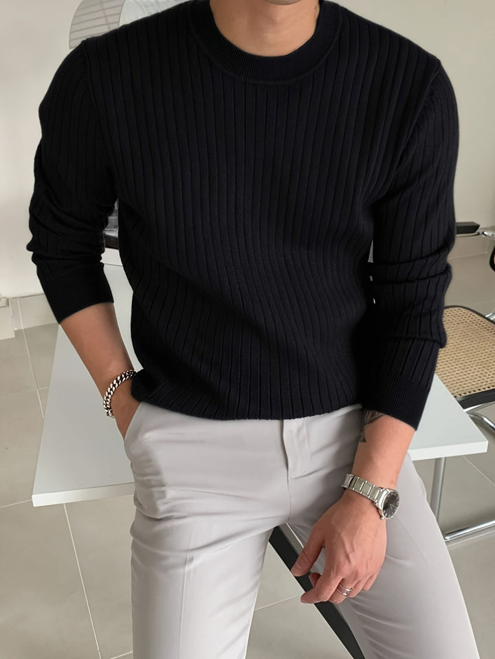 Men's Round Neck Knit Sweater