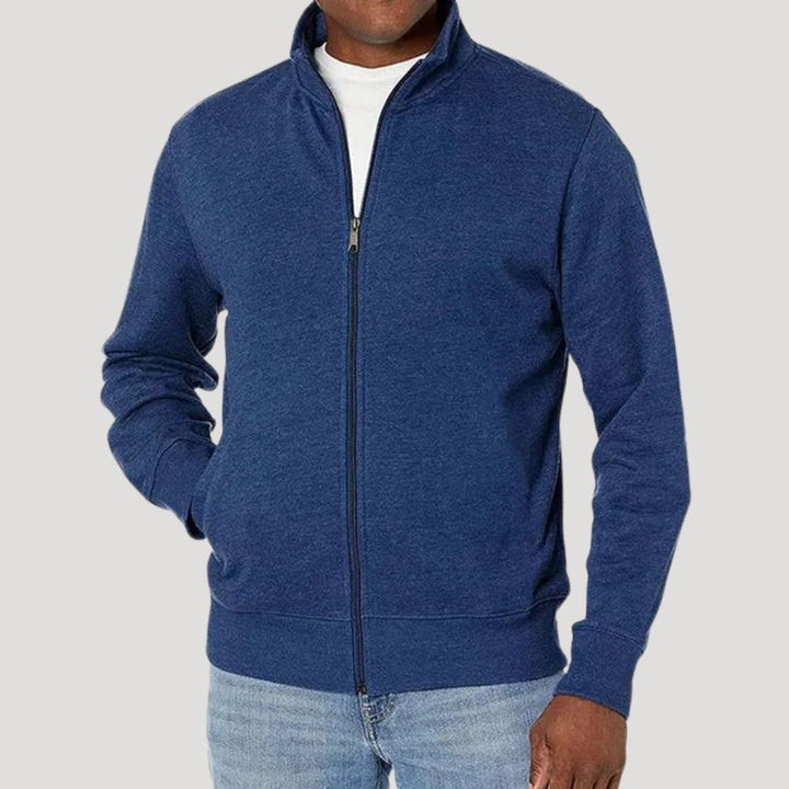 Men's Zip Front Stand Collar Jacket