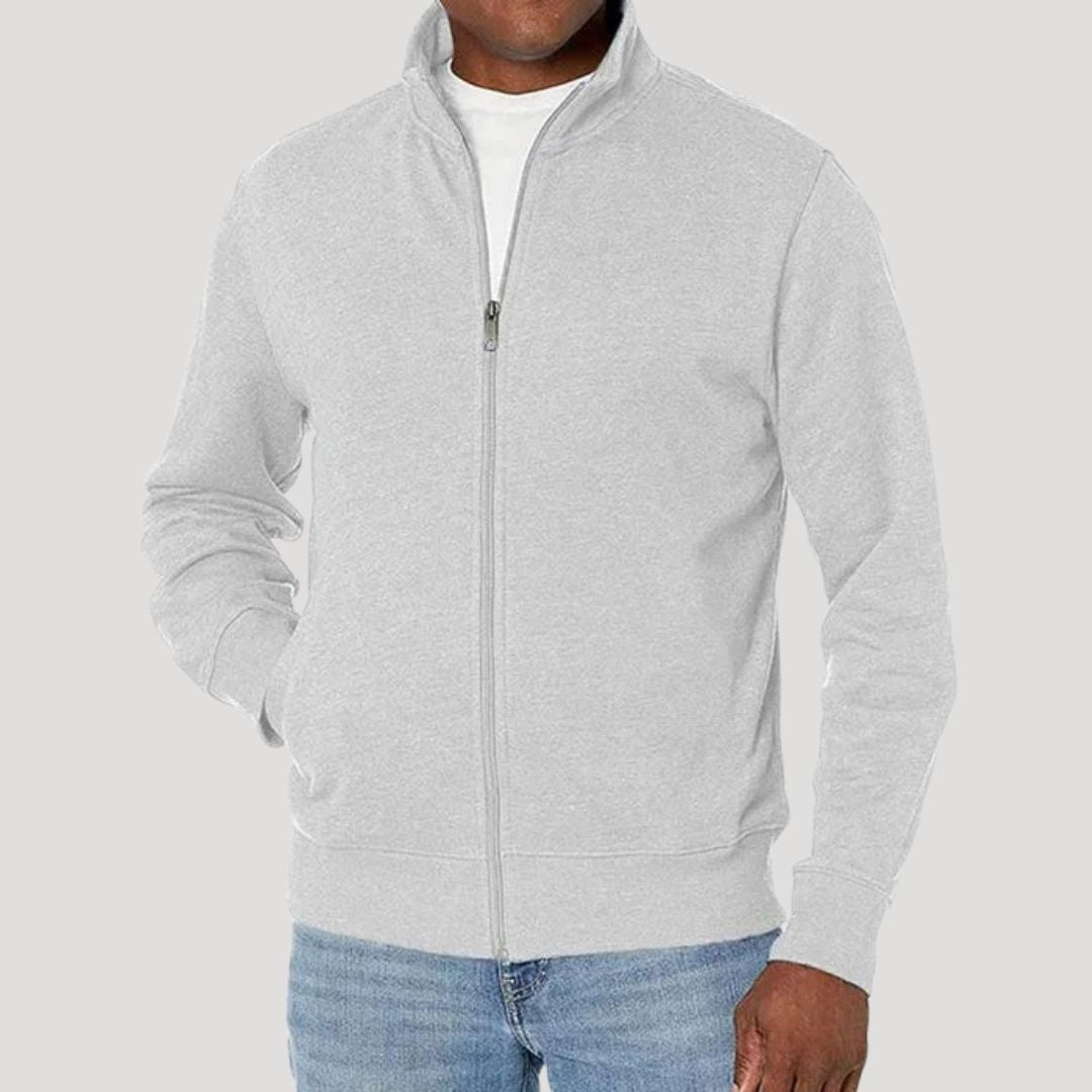 Men's Zip Front Stand Collar Jacket