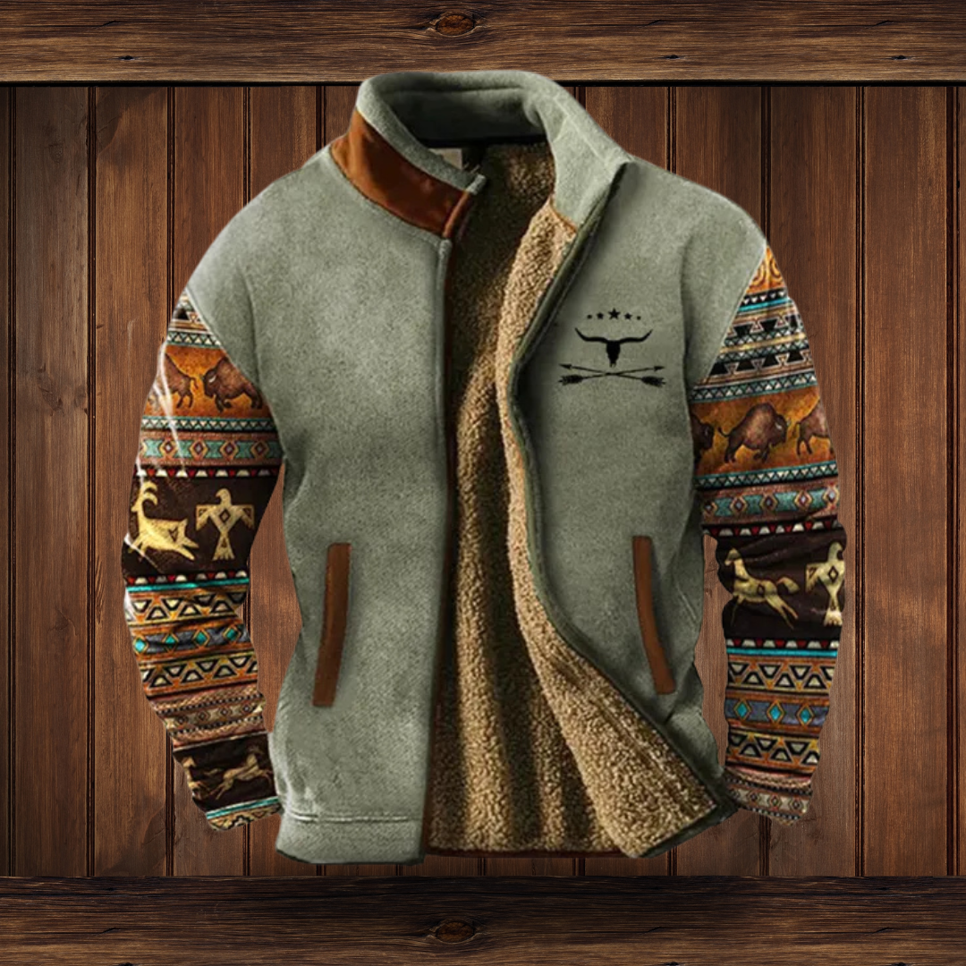 Men's Premium Fleece Outdoor Jacket | Lightweight Insulation | Full Zip Front, Regular Fit | Hiking and Workwear Layer