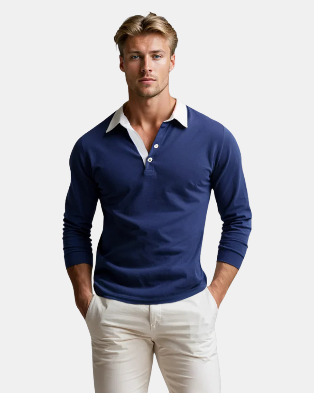 Men's Knit Polo Sweater