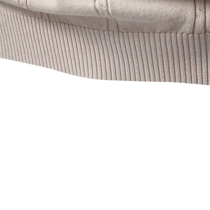 Men's Ribbed Knit Polo Shirt