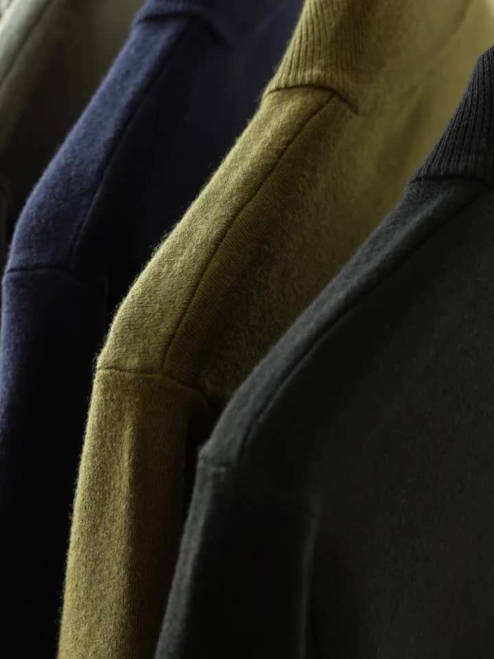 Men's High Neck Zip Sweater