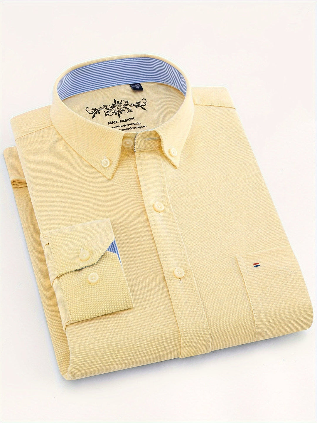 Men's Solid Lapel Pocket Shirt