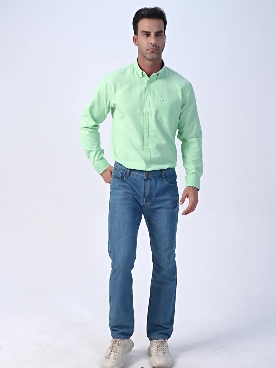 Men's Solid Lapel Pocket Shirt