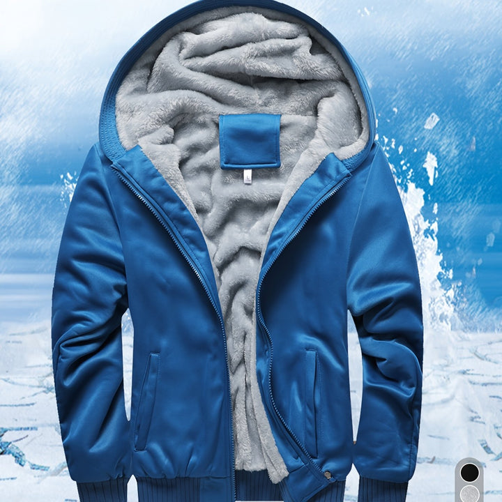 Men's Patchwork Hooded Zip Hoodie