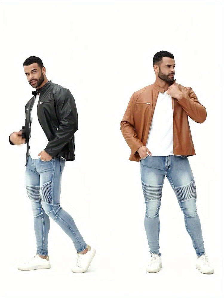 Men's Zip Motorcycle Jacket