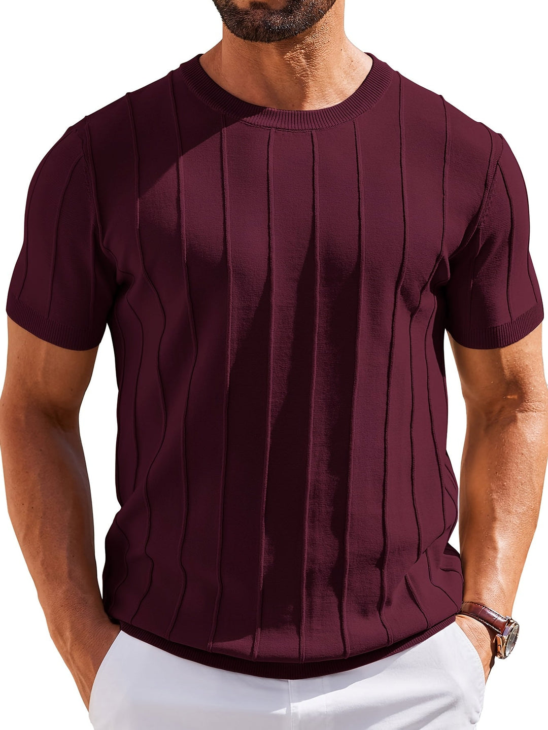 Men's Rib-Knit T-Shirt