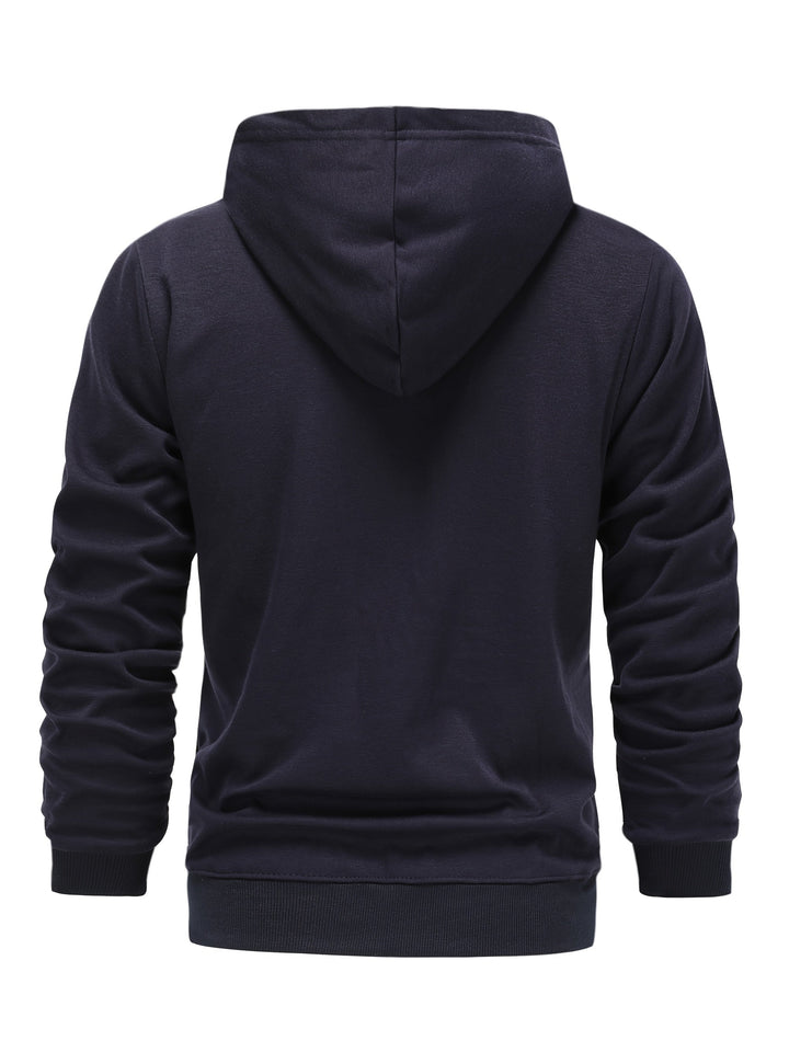 Men's Solid Zip Hoodie
