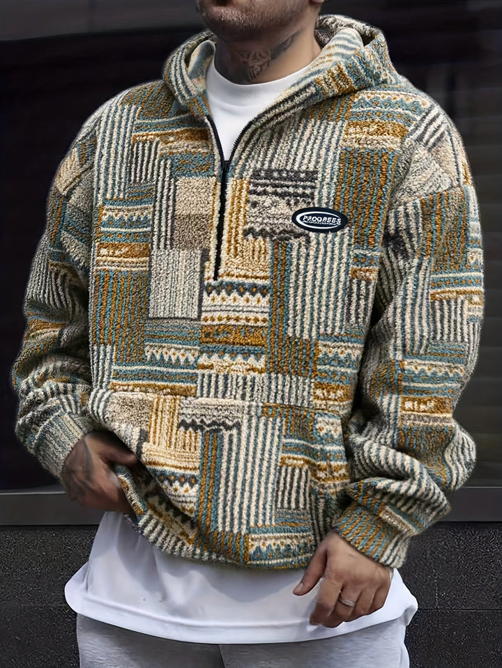 Malcolm | Patterned Quarter-Zip Pullover