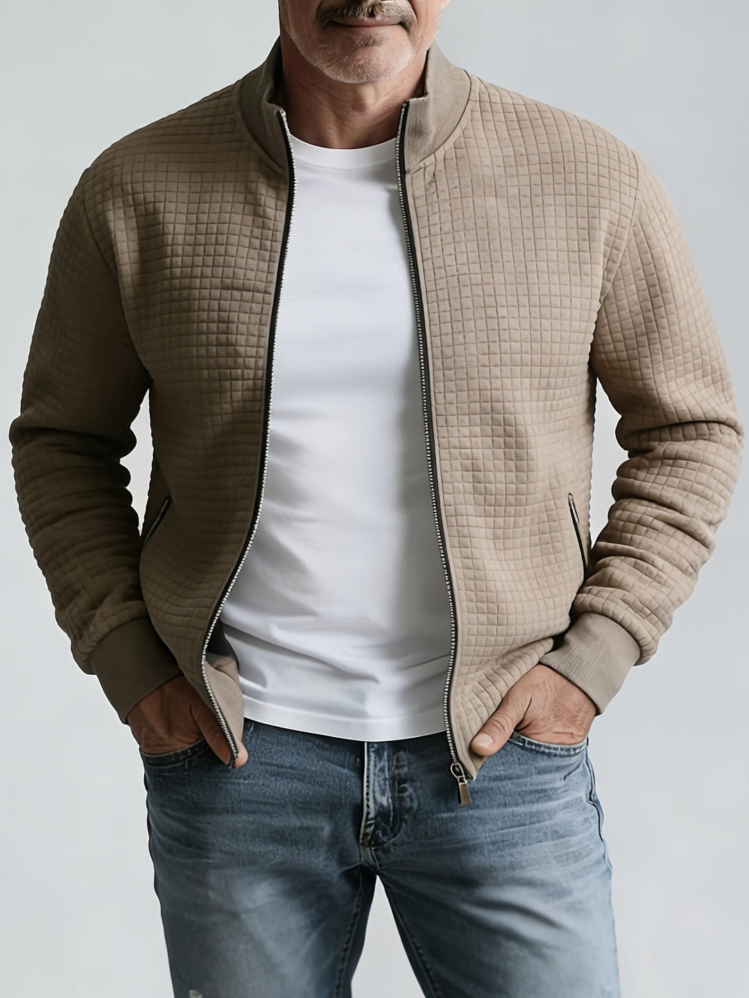 Men's Waffle Zip Jacket
