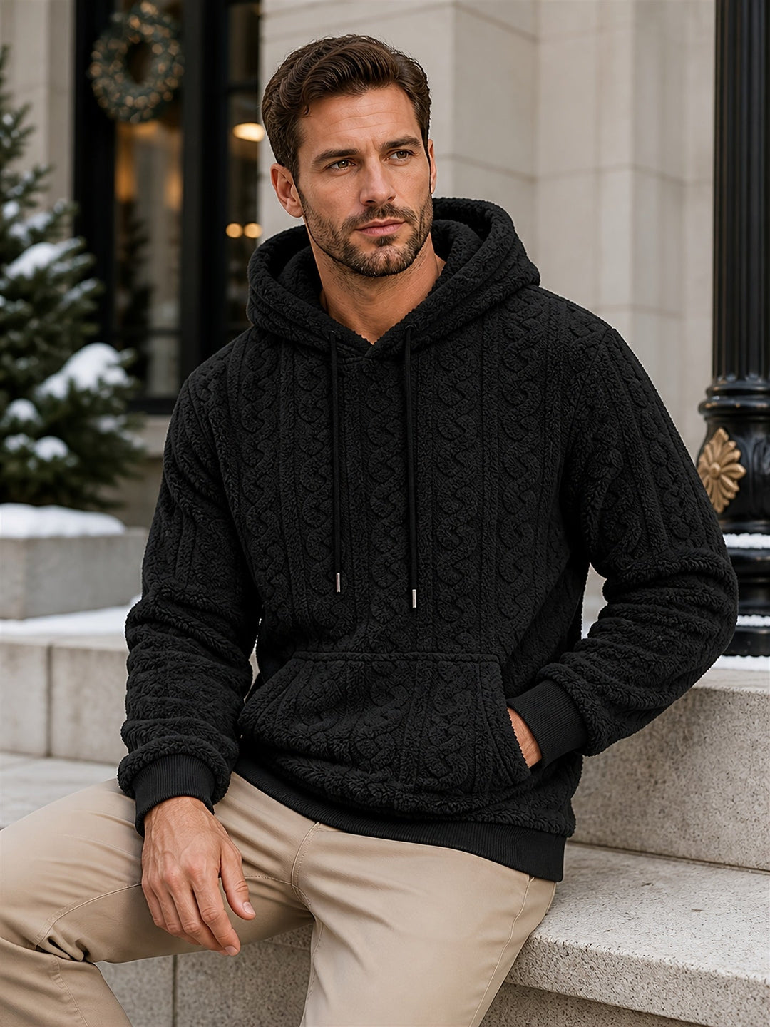 Men's Zip Stripe Hoodie
