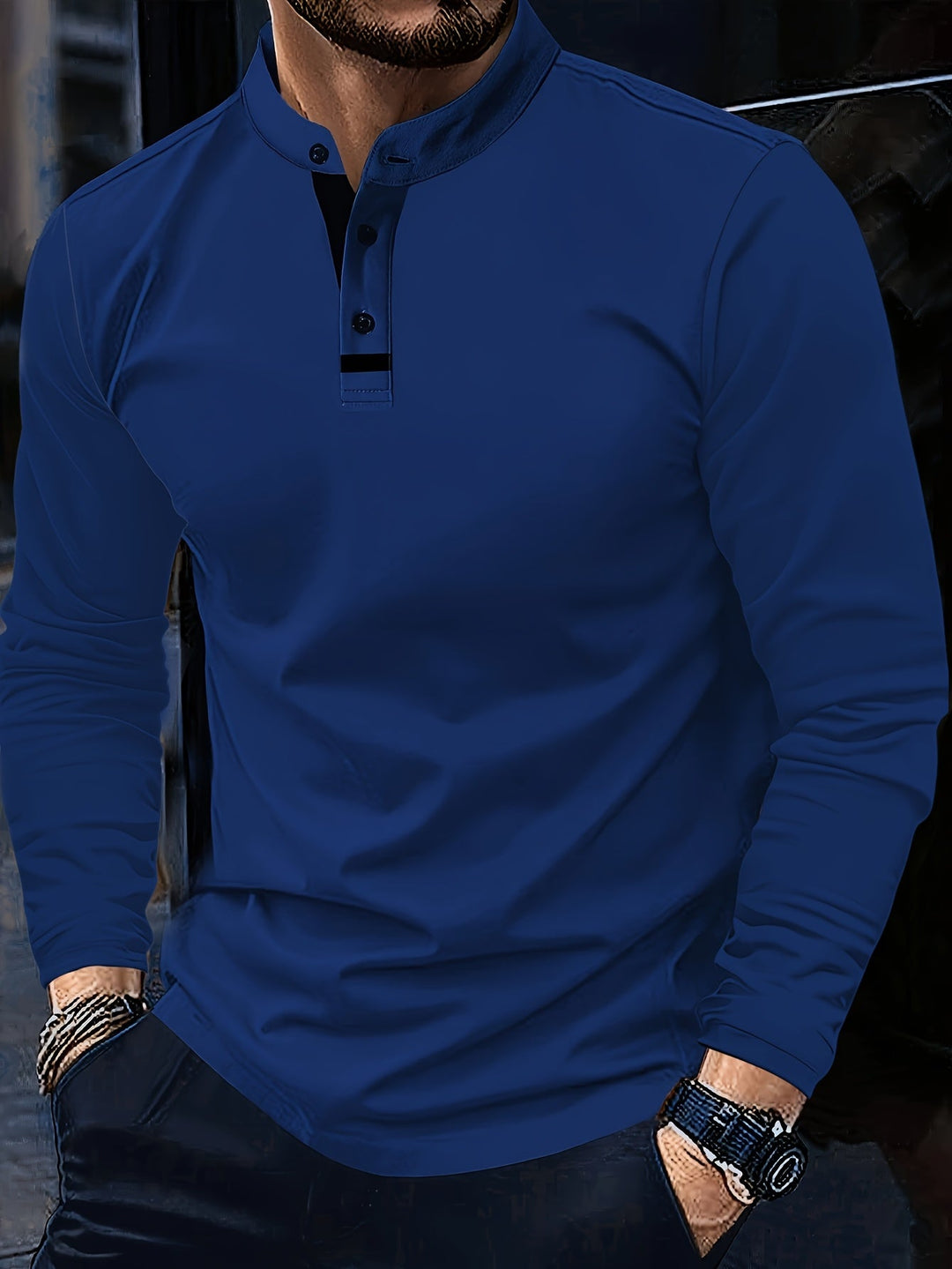 Men's Button-Up Polo Shirt