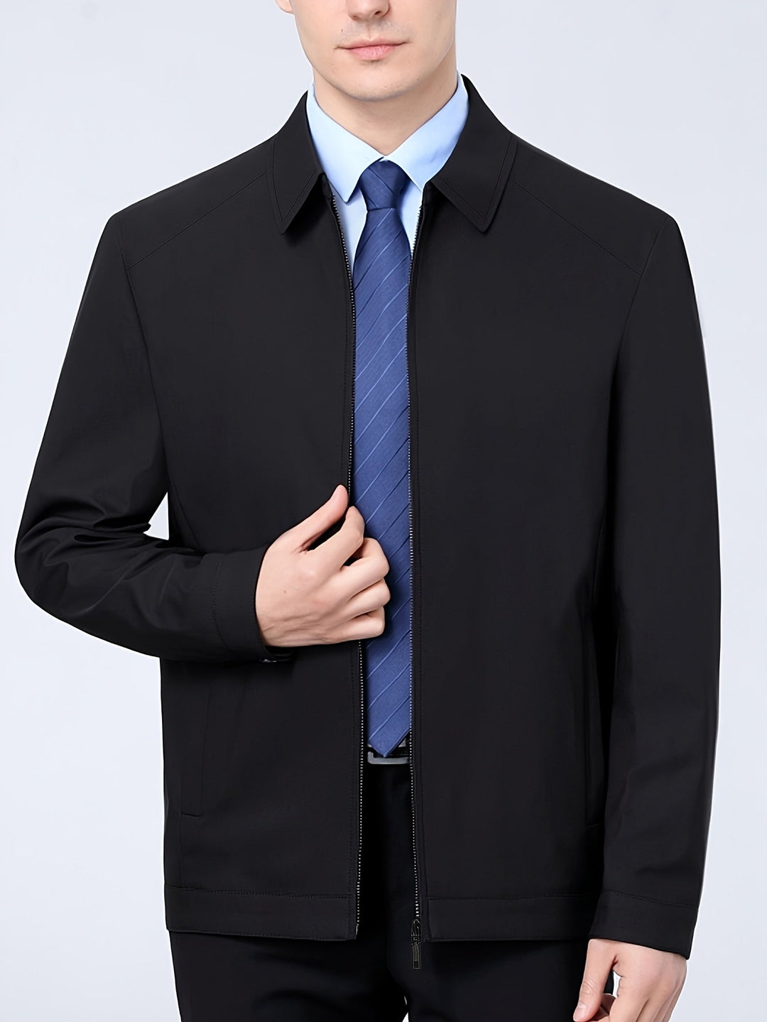 Men's Zipper Lapel Jacket