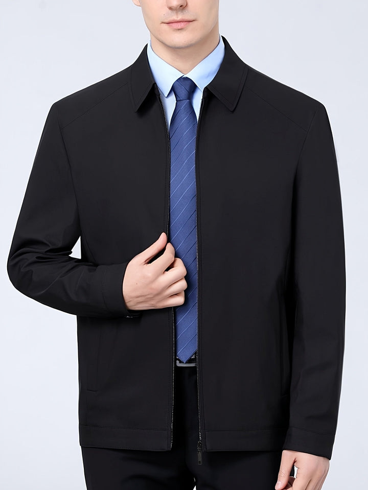 Men's Zipper Lapel Jacket