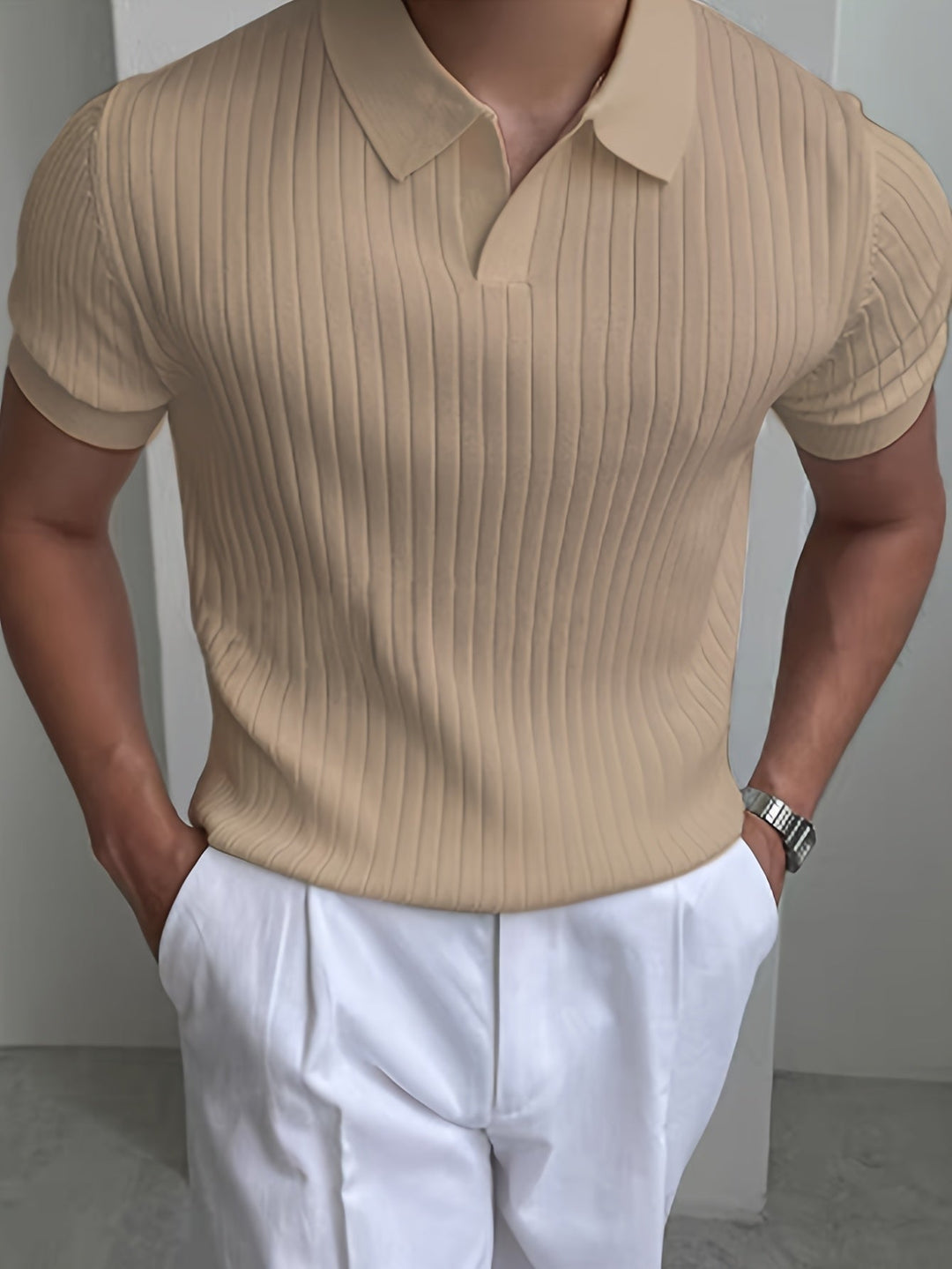 Men's Button Stand Collar Shirt