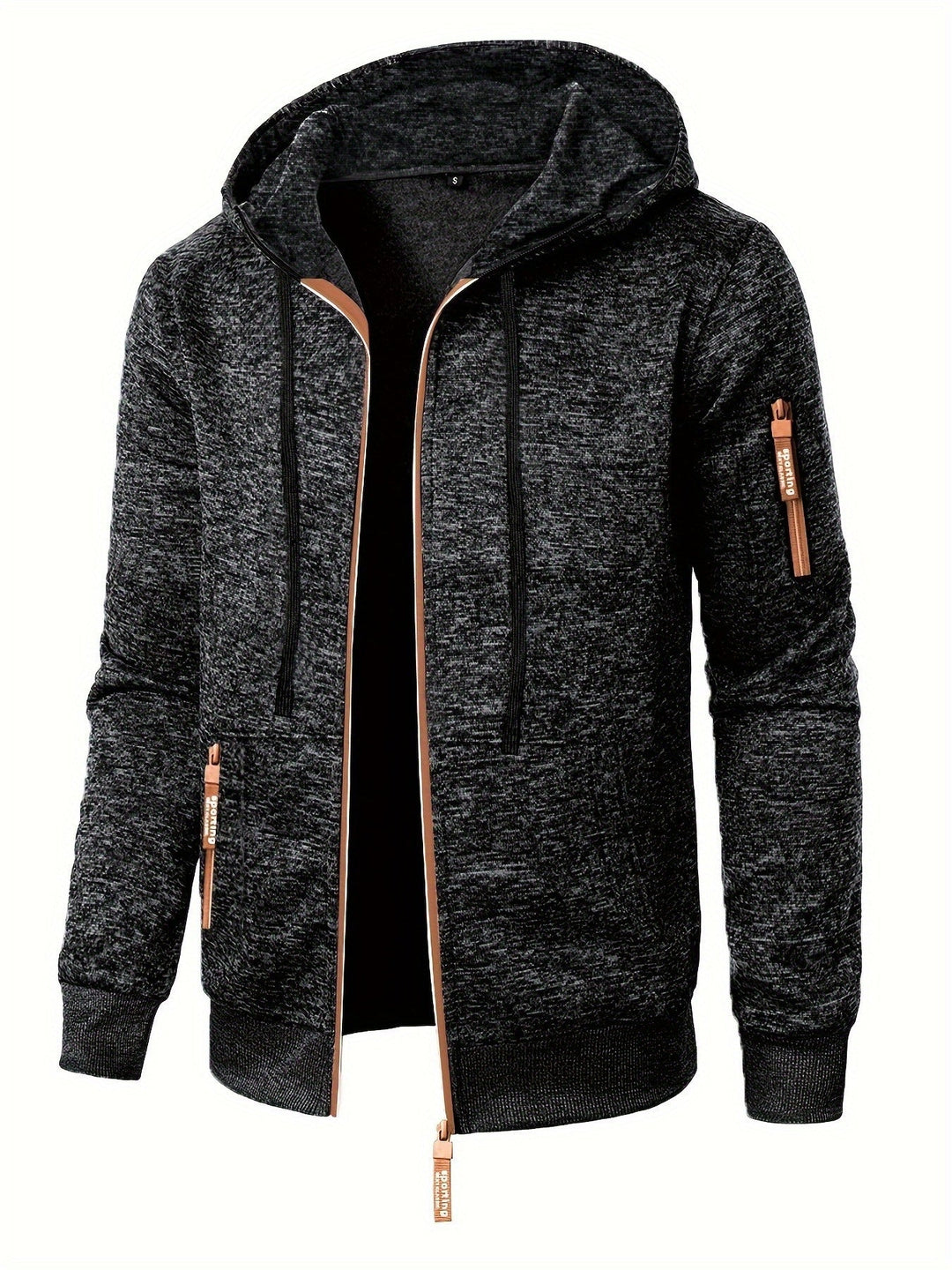 Men's Hooded Zip Knit Sweater