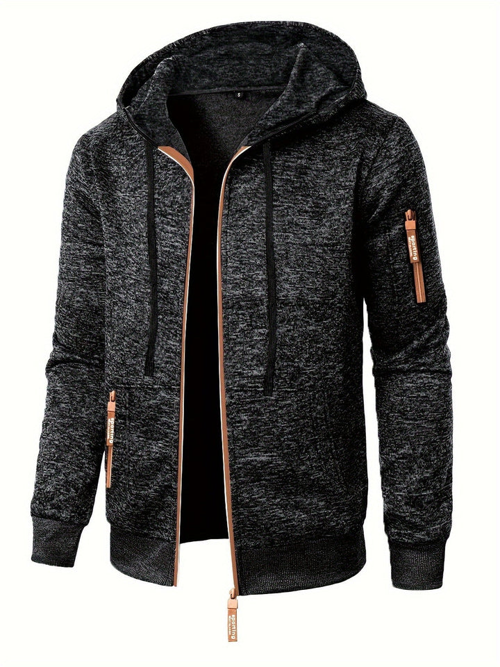 Men's Hooded Zip Knit Sweater