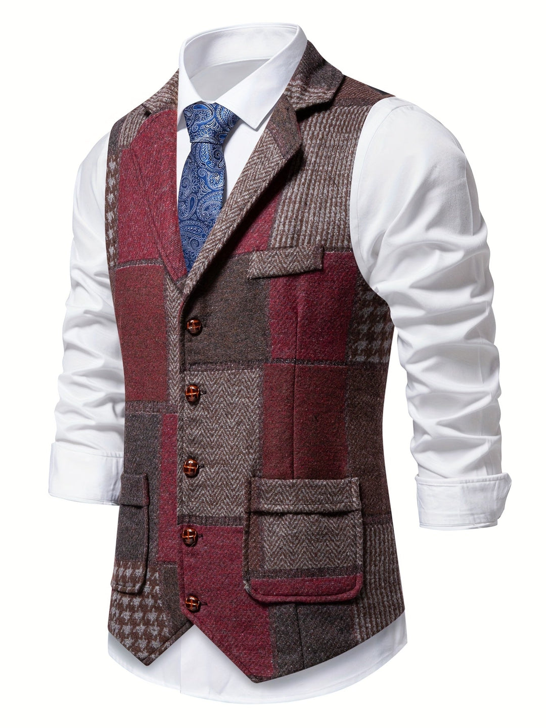 Men's Formal Tweed Vest