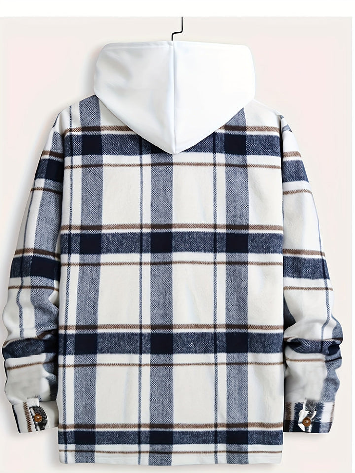 Men's Plaid Lapel Jacket