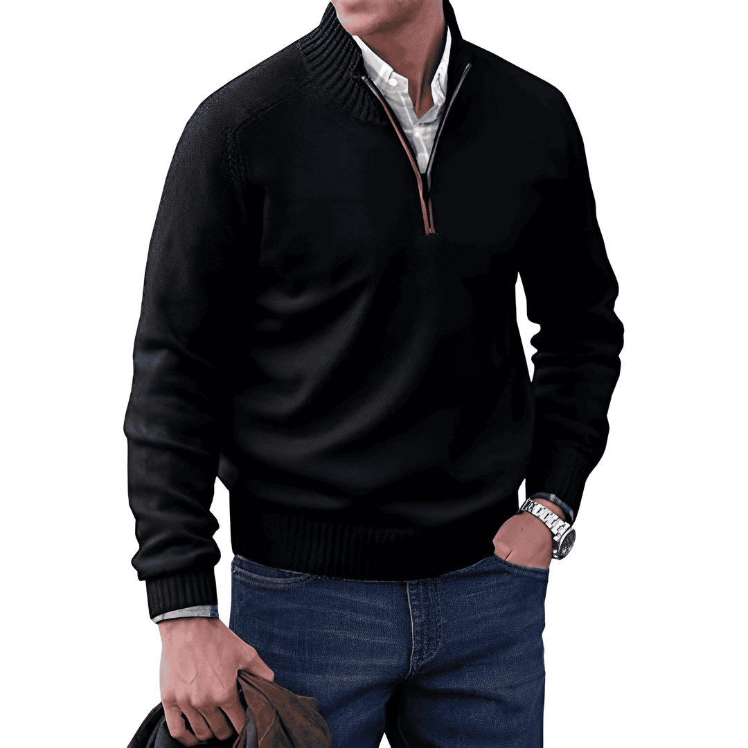Men's Zippered Knit PUllover
