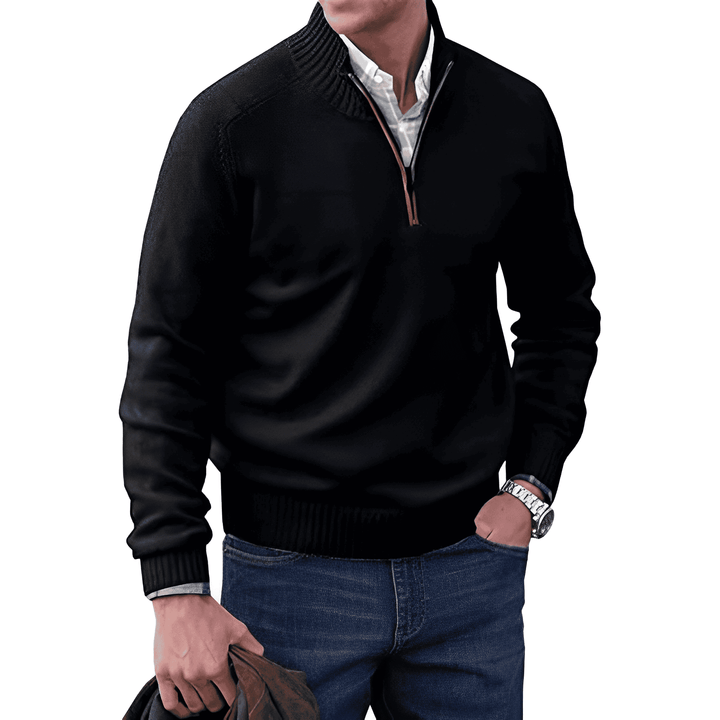 Men's Zippered Knit PUllover