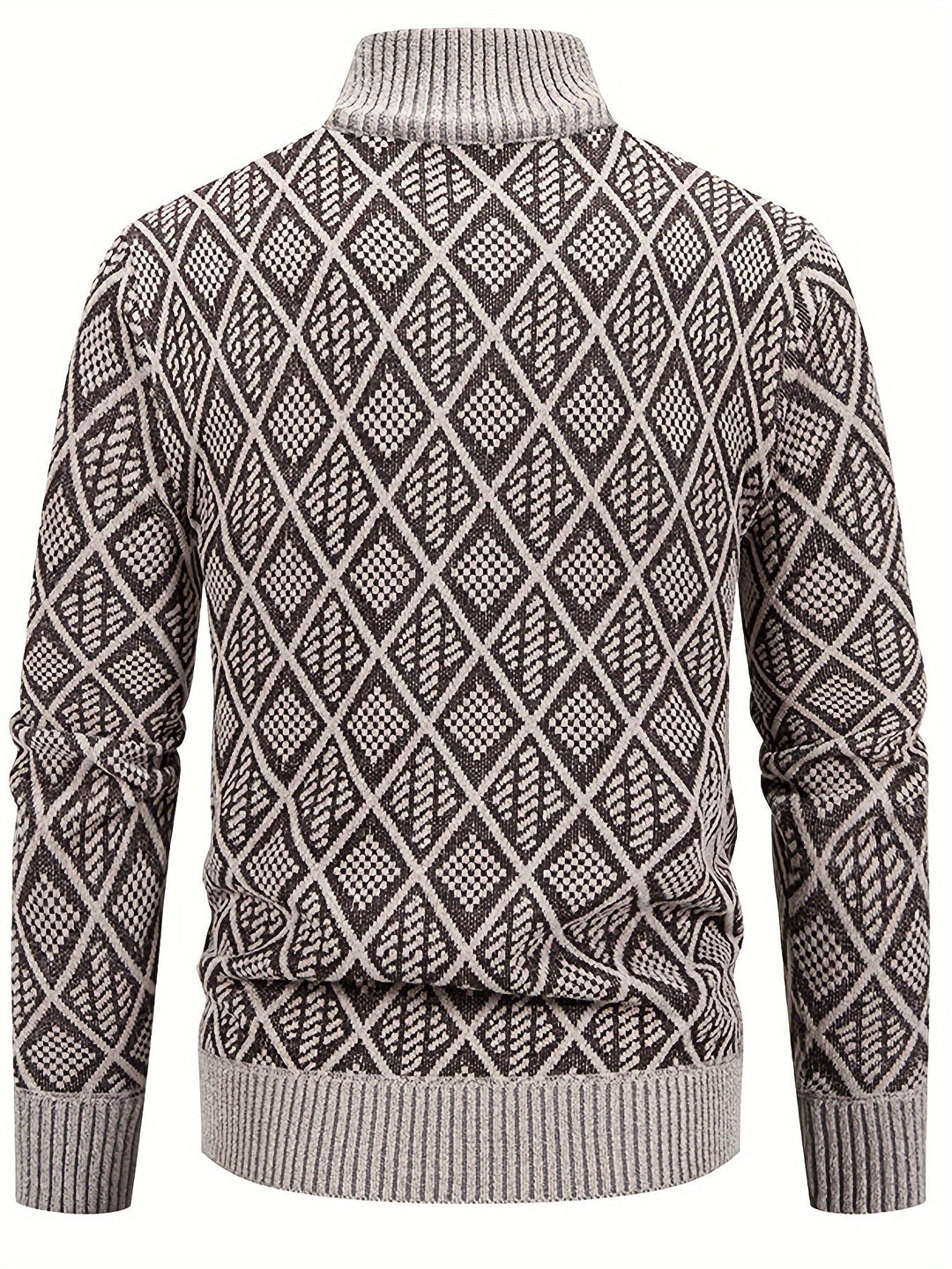 Men's Geometric Knit Cardigan