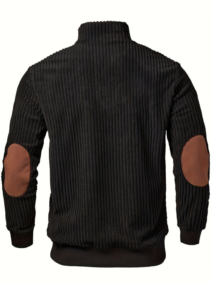 Men's Ribbed Half Zip Sweatshirt