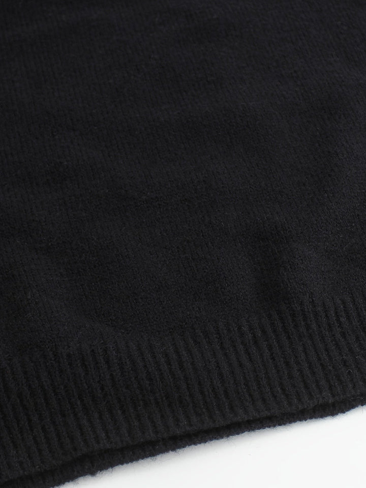 Lydia | Striped-Cuff Ribbed Sweater