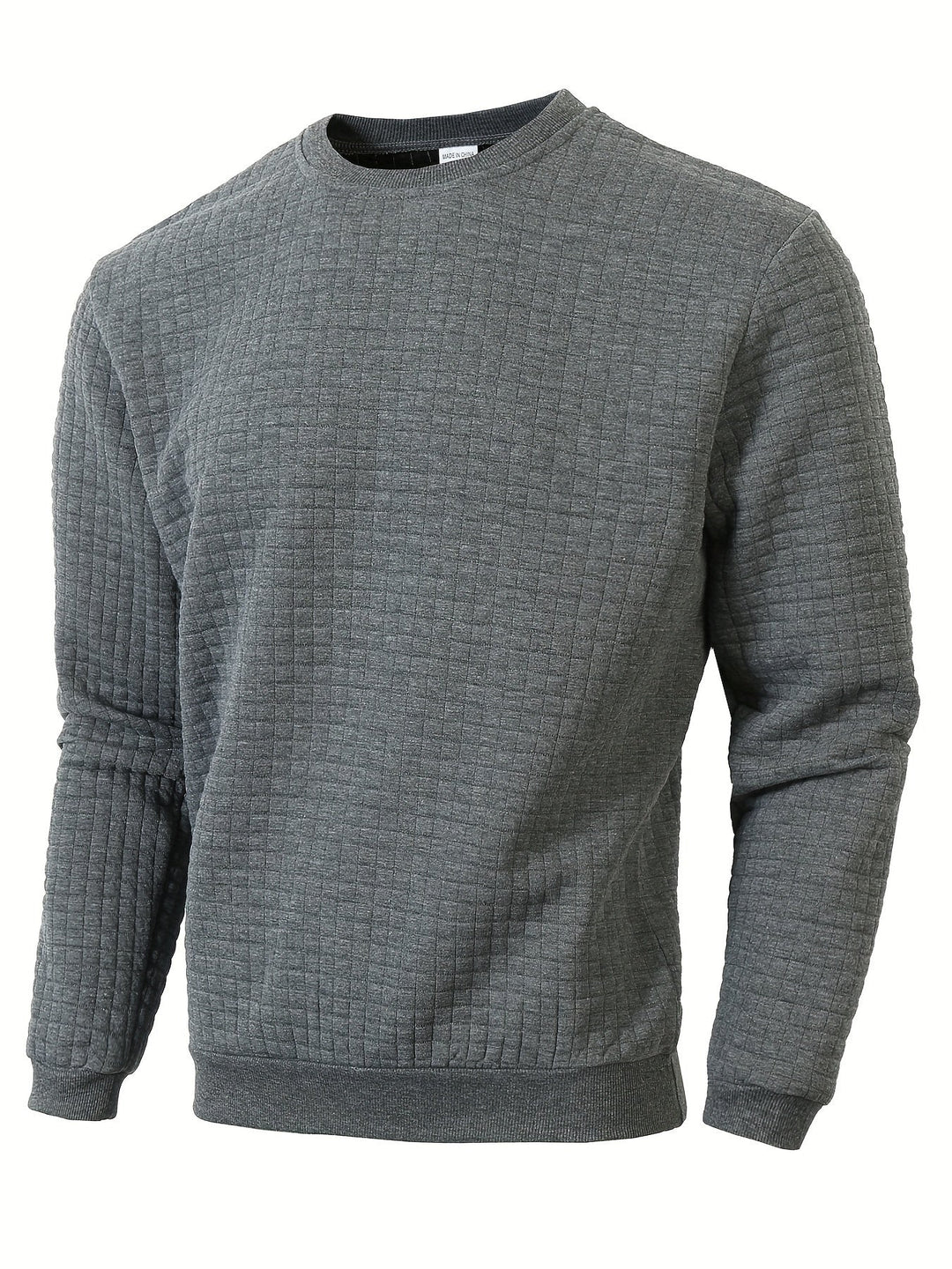 Men's Plaid Crew Neck Sweatshirt