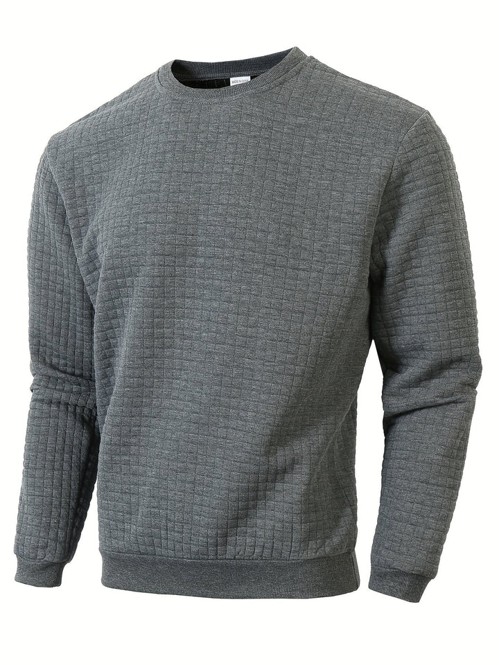 Men's Plaid Crew Neck Sweatshirt