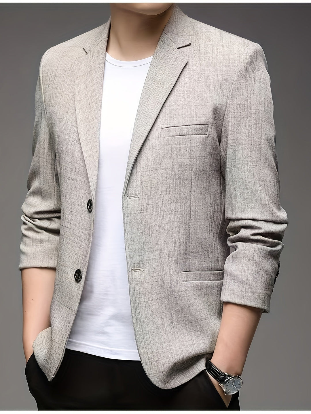 Men's Textured Suit Jacket