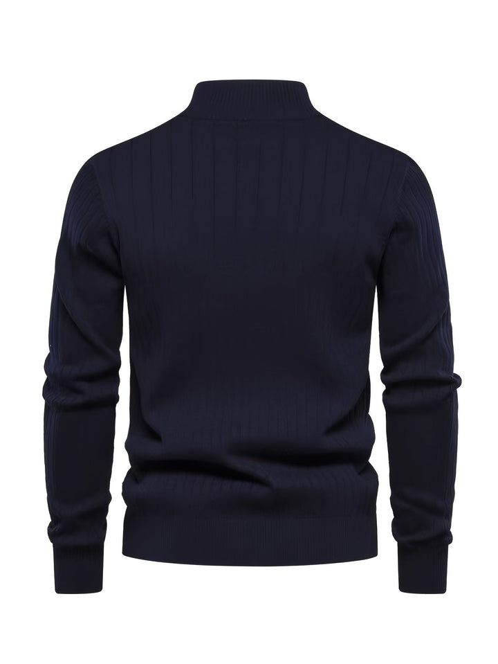 Reid | Quarter-Zip Stand Collar Sweater