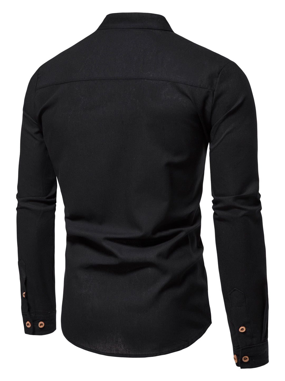 Men's Stand Collar Cotton Shirt