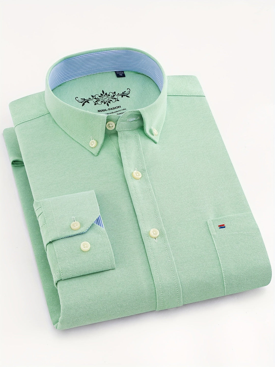 Men's Solid Lapel Pocket Shirt