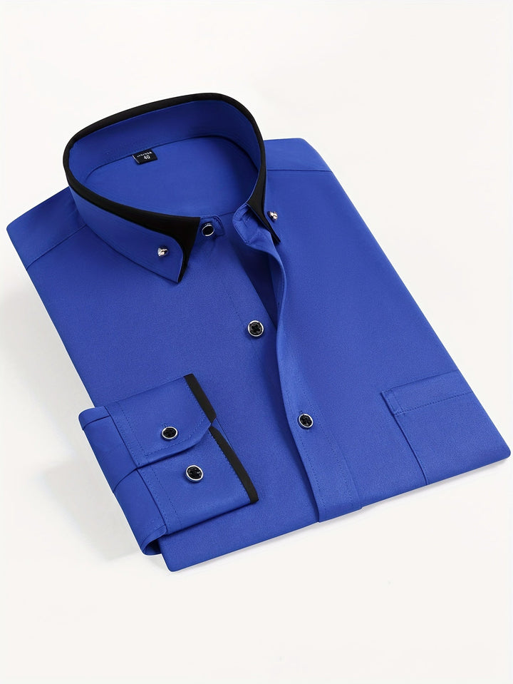 Men's Contrast Collar Shirt