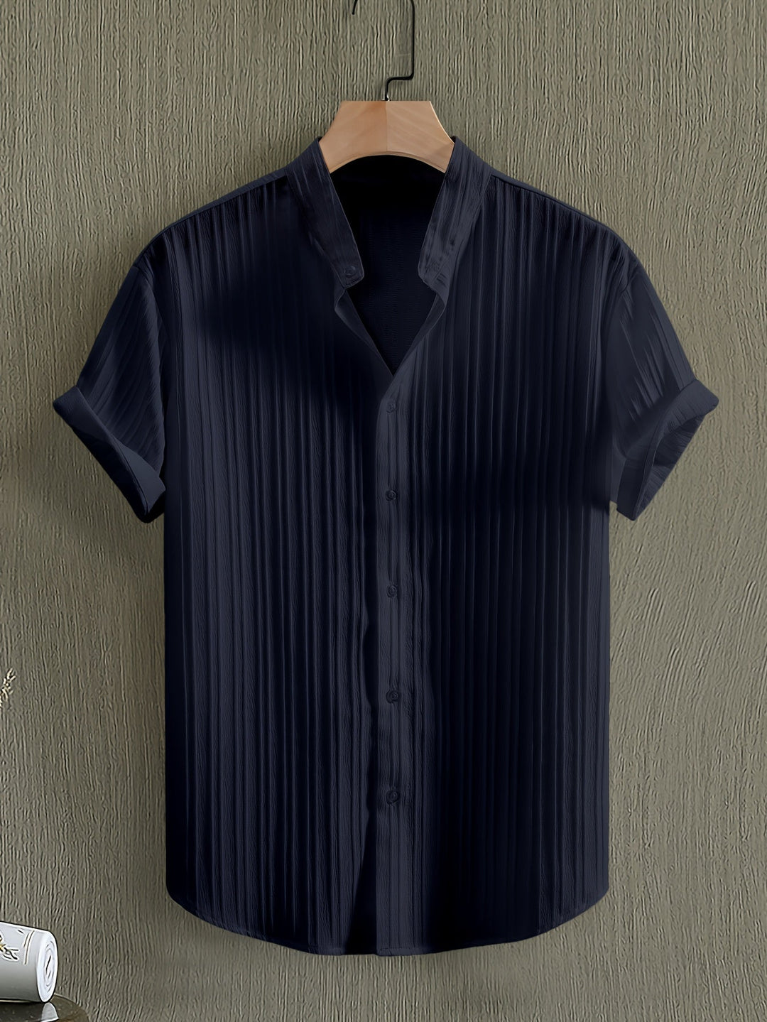 Men's Textured Button Front Shirt