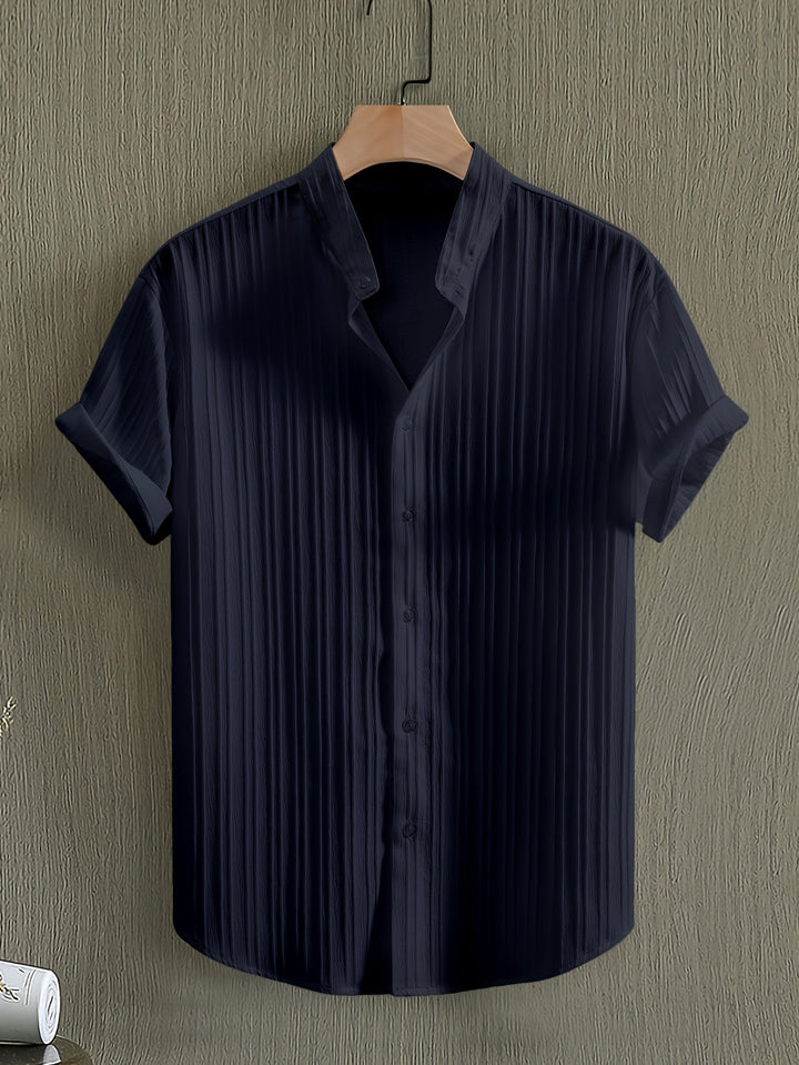 Men's Textured Button Front Shirt