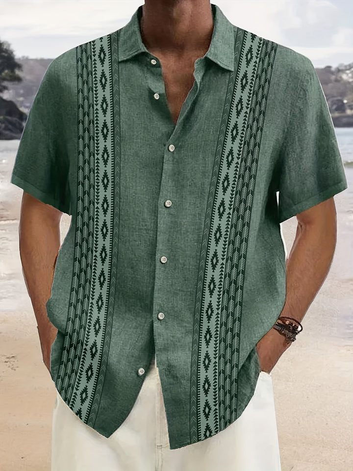 Men's Retro Print Shirt