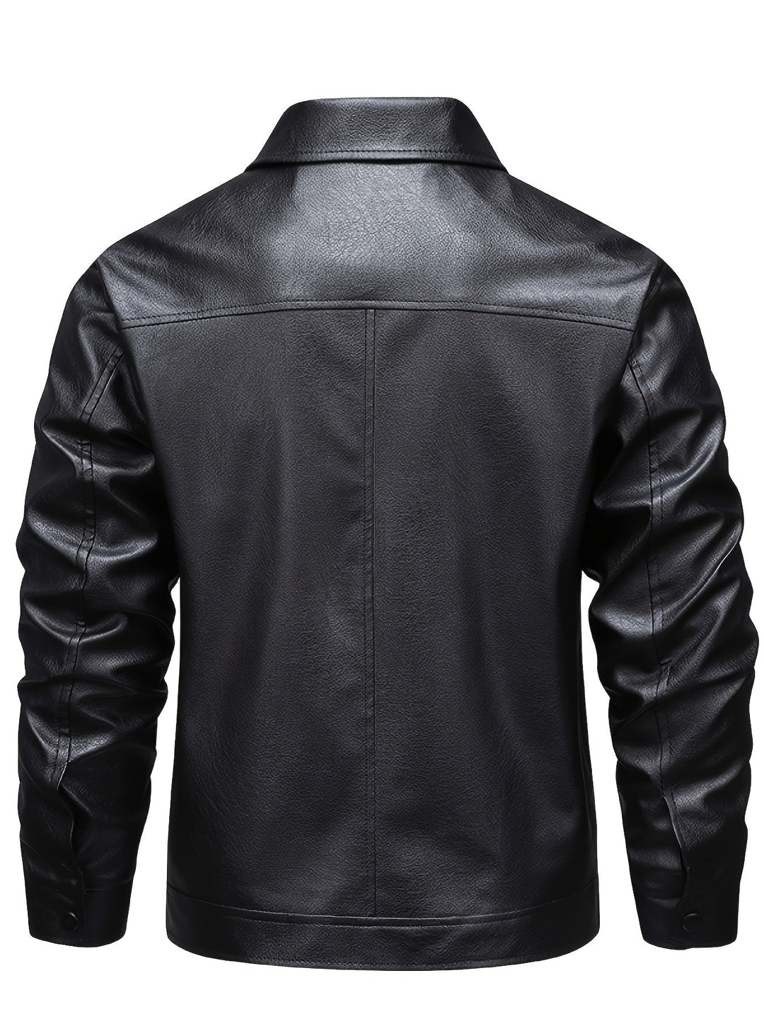 Men's PU Zip Bomber Jacket