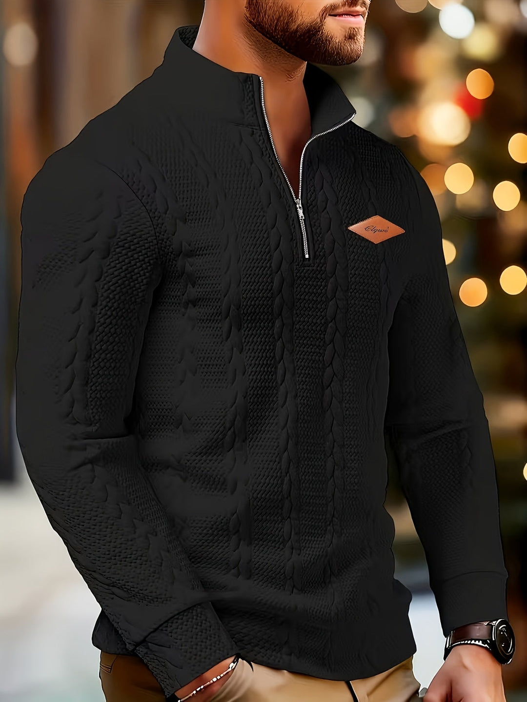 Men's Zipper Knit Sweater