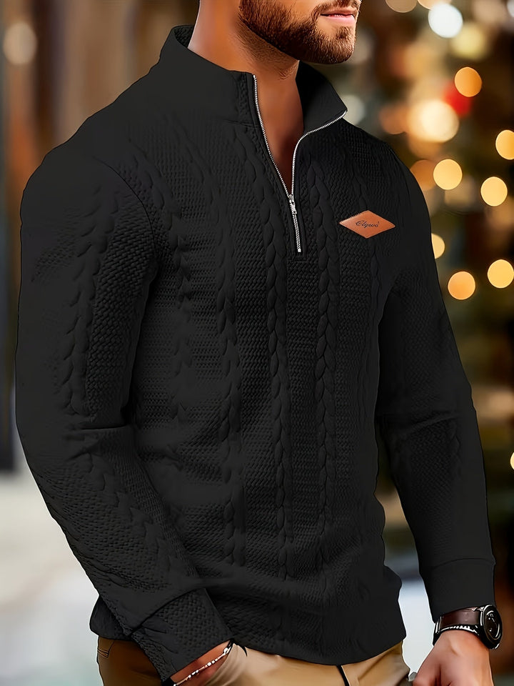 Men's Zipper Knit Sweater