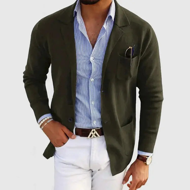 Men's Knit Blazer Jacket