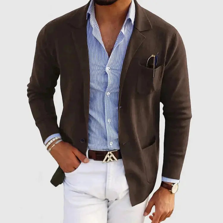 Men's Knit Blazer Jacket