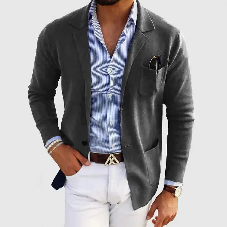 Men's Knit Blazer Jacket