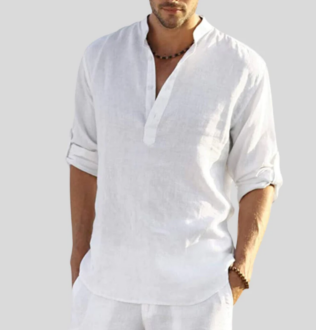 Men's Long Sleeve Henley Shirt
