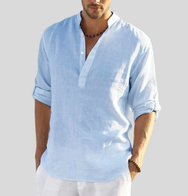 Men's Long Sleeve Henley Shirt