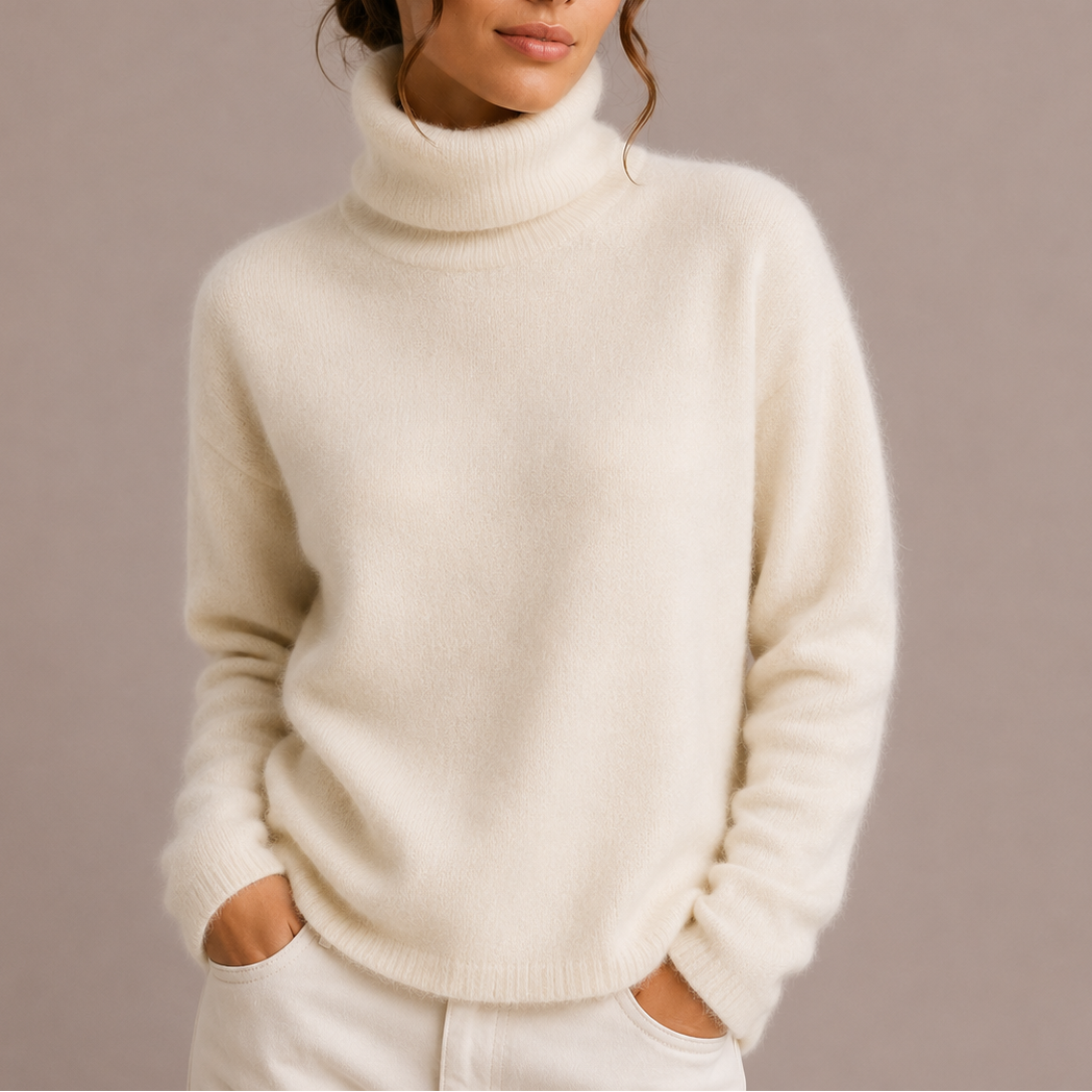 Women’s Classic Turtleneck Sweater – Soft Knit Sweater